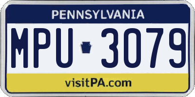 PA license plate MPU3079