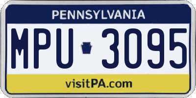 PA license plate MPU3095