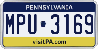 PA license plate MPU3169