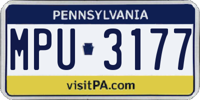 PA license plate MPU3177