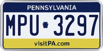 PA license plate MPU3297