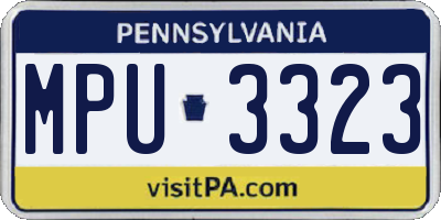 PA license plate MPU3323