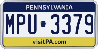 PA license plate MPU3379