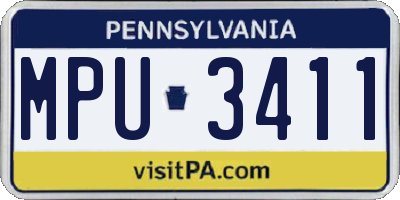 PA license plate MPU3411