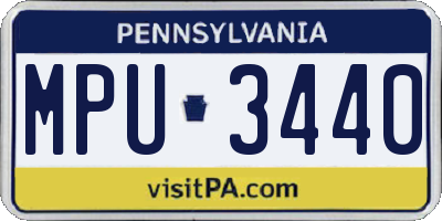PA license plate MPU3440