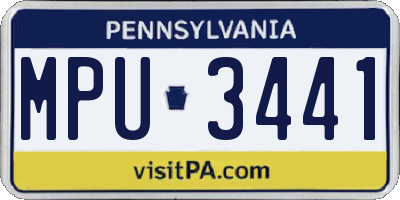 PA license plate MPU3441
