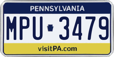 PA license plate MPU3479