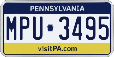PA license plate MPU3495