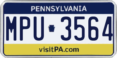 PA license plate MPU3564