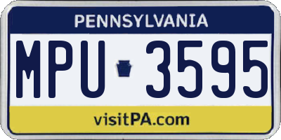 PA license plate MPU3595