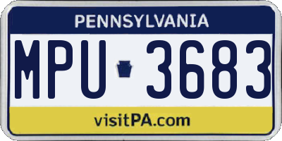 PA license plate MPU3683