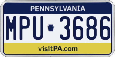 PA license plate MPU3686