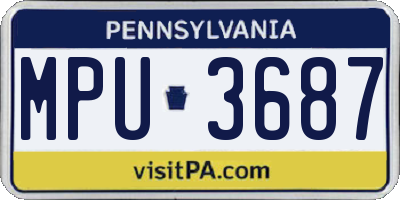 PA license plate MPU3687