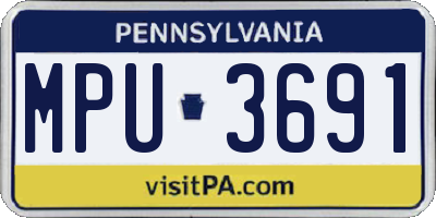 PA license plate MPU3691