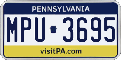 PA license plate MPU3695