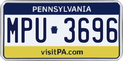 PA license plate MPU3696
