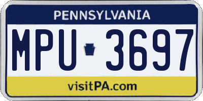 PA license plate MPU3697