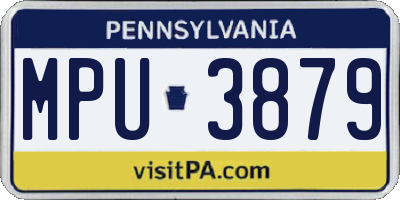 PA license plate MPU3879