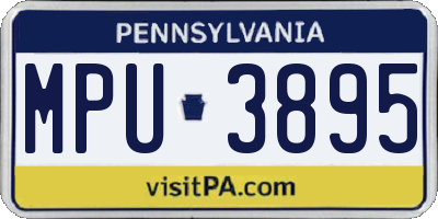 PA license plate MPU3895