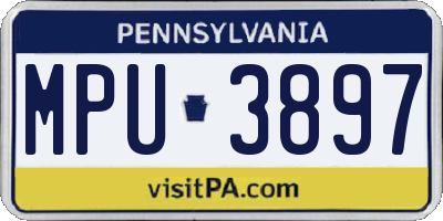 PA license plate MPU3897