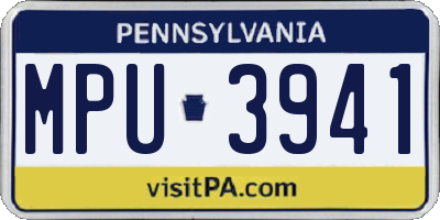 PA license plate MPU3941