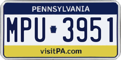 PA license plate MPU3951