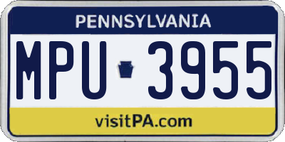 PA license plate MPU3955