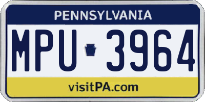 PA license plate MPU3964