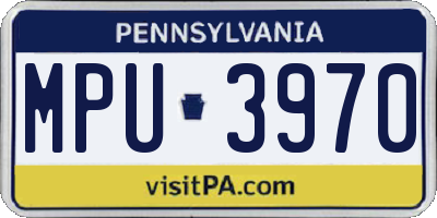 PA license plate MPU3970