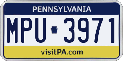 PA license plate MPU3971