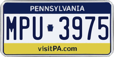 PA license plate MPU3975