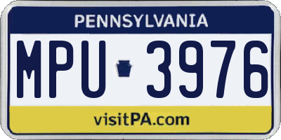 PA license plate MPU3976