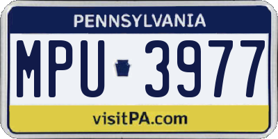 PA license plate MPU3977