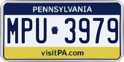 PA license plate MPU3979