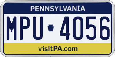 PA license plate MPU4056