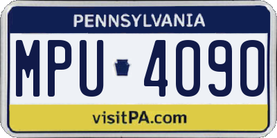PA license plate MPU4090