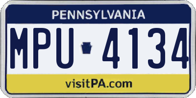 PA license plate MPU4134