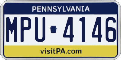 PA license plate MPU4146