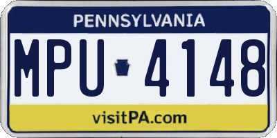 PA license plate MPU4148