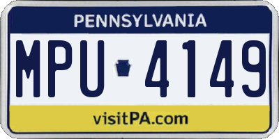 PA license plate MPU4149