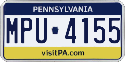 PA license plate MPU4155