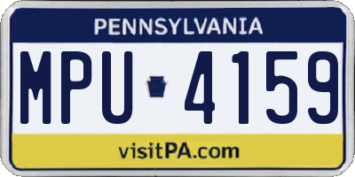 PA license plate MPU4159