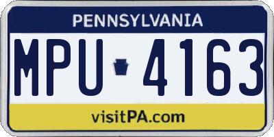 PA license plate MPU4163