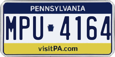 PA license plate MPU4164