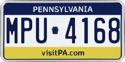 PA license plate MPU4168