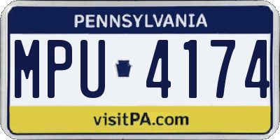 PA license plate MPU4174