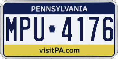 PA license plate MPU4176