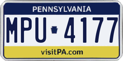 PA license plate MPU4177