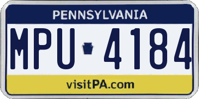 PA license plate MPU4184