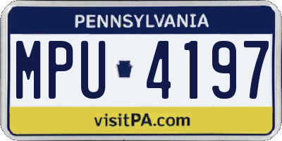 PA license plate MPU4197